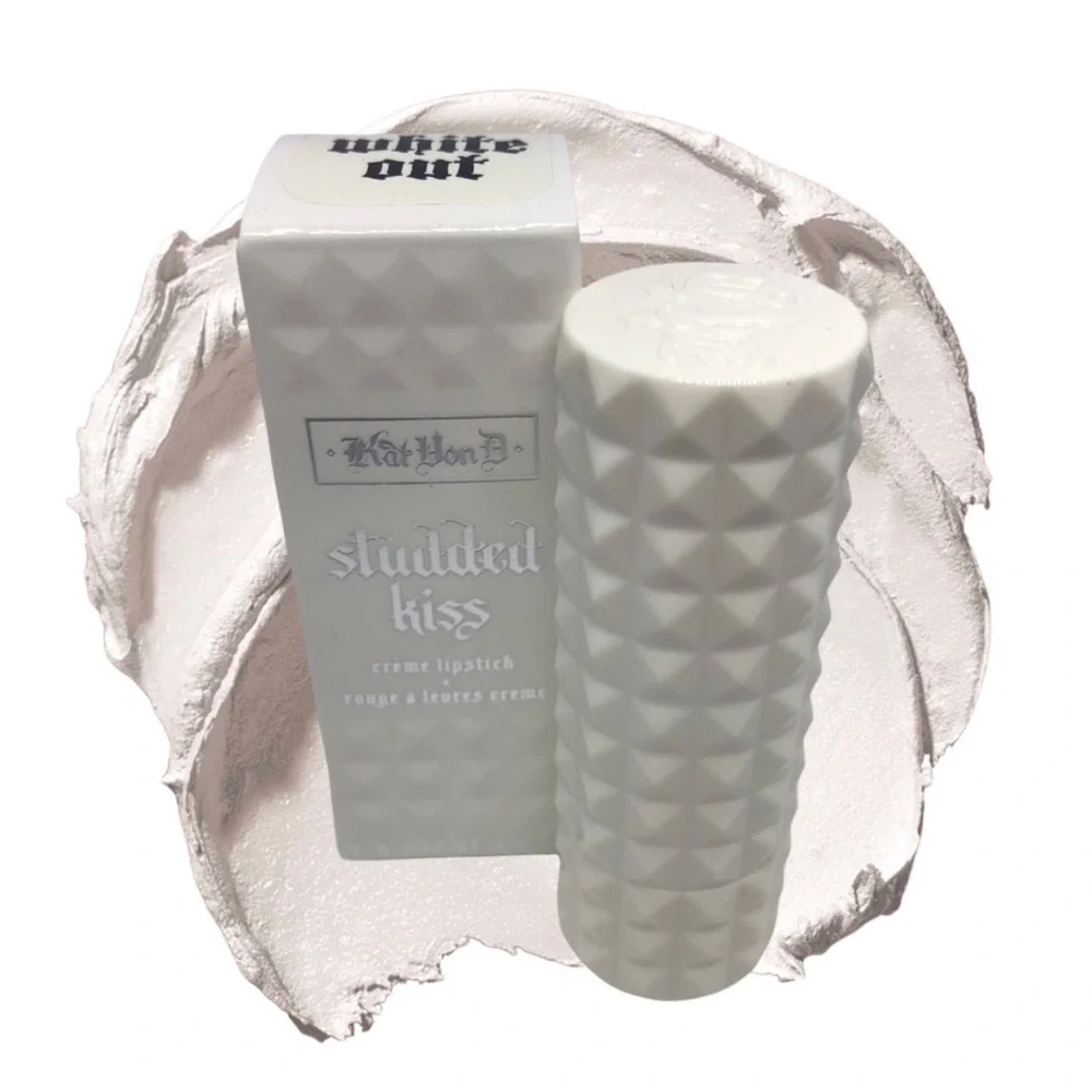 KVD Kat Von D Studded Kiss Creme Lipstick WHITE OUT mixer shade new goth… - Picture 1 of 11